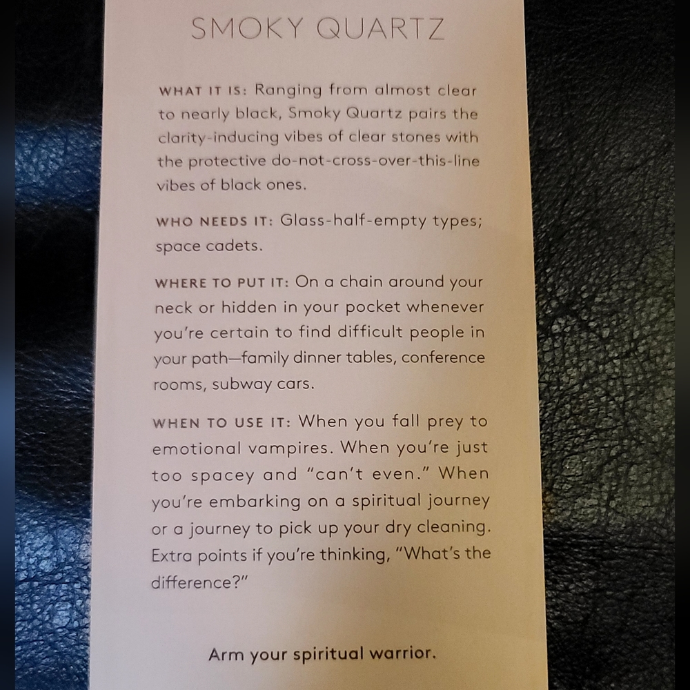 Smokey Quartz details use & description - Picture 2 of 2